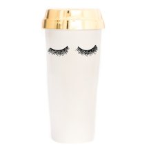 Eyelashes Gold Travel Mug