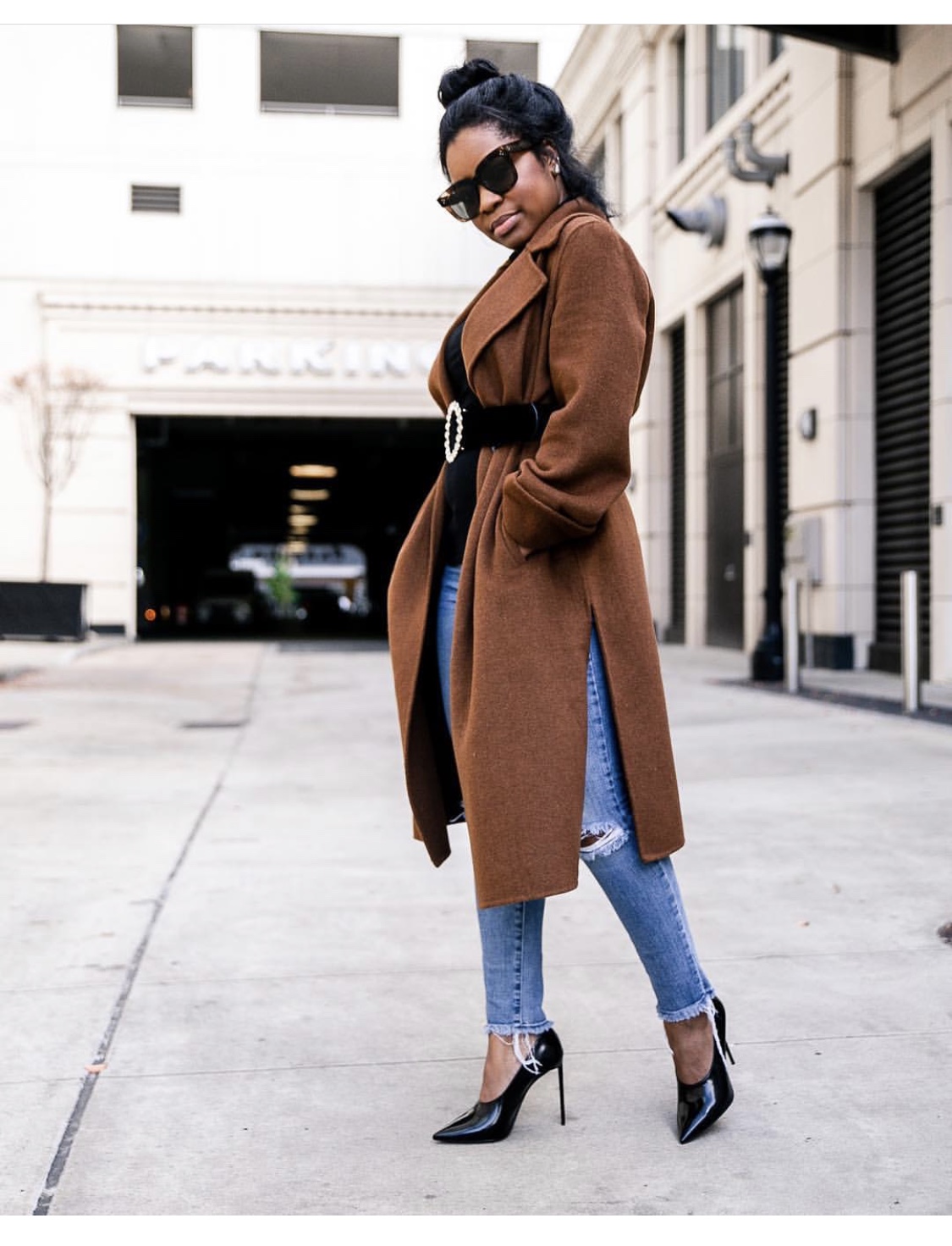 Camille K Belted Coat Look
